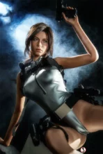 トゥームレイダー ララ・クロフト リアルドール Lara croftの等身大人人形 ボディ選択可能（ビデオ付き、166cm体、フルシリコン） - gl2215
